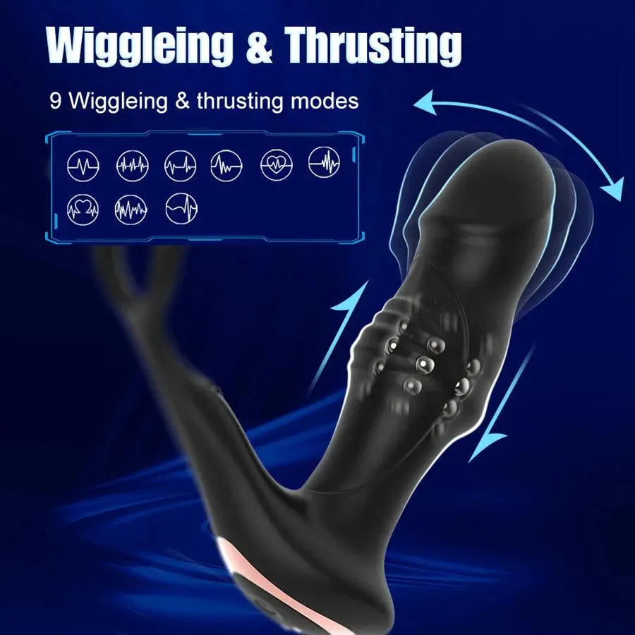 Remote Control 3-In-1 Thrusting Fingering Prostate Massager