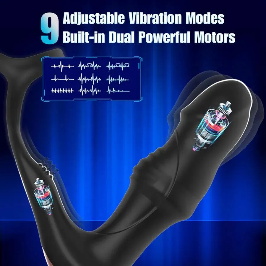 Remote Control 3-In-1 Thrusting Fingering Prostate Massager