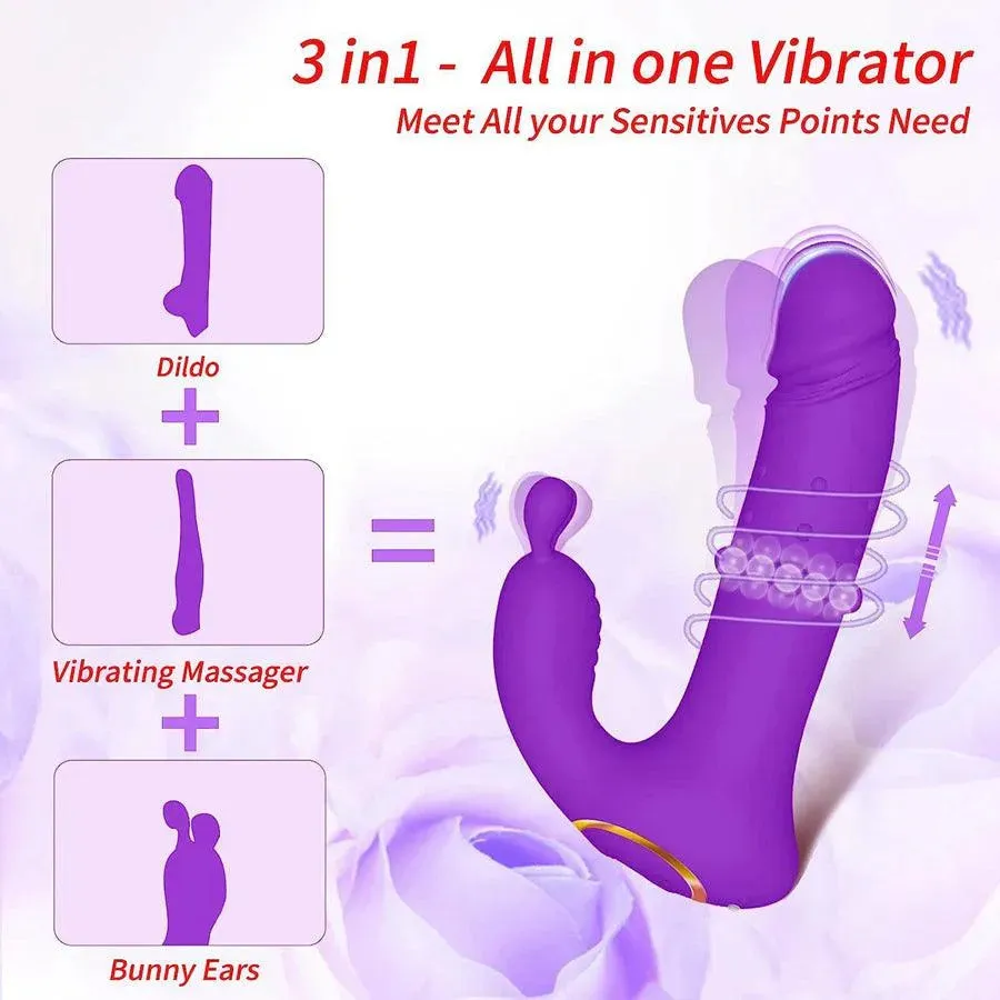 Remote Control Beads Massage Rabbit Vibrator