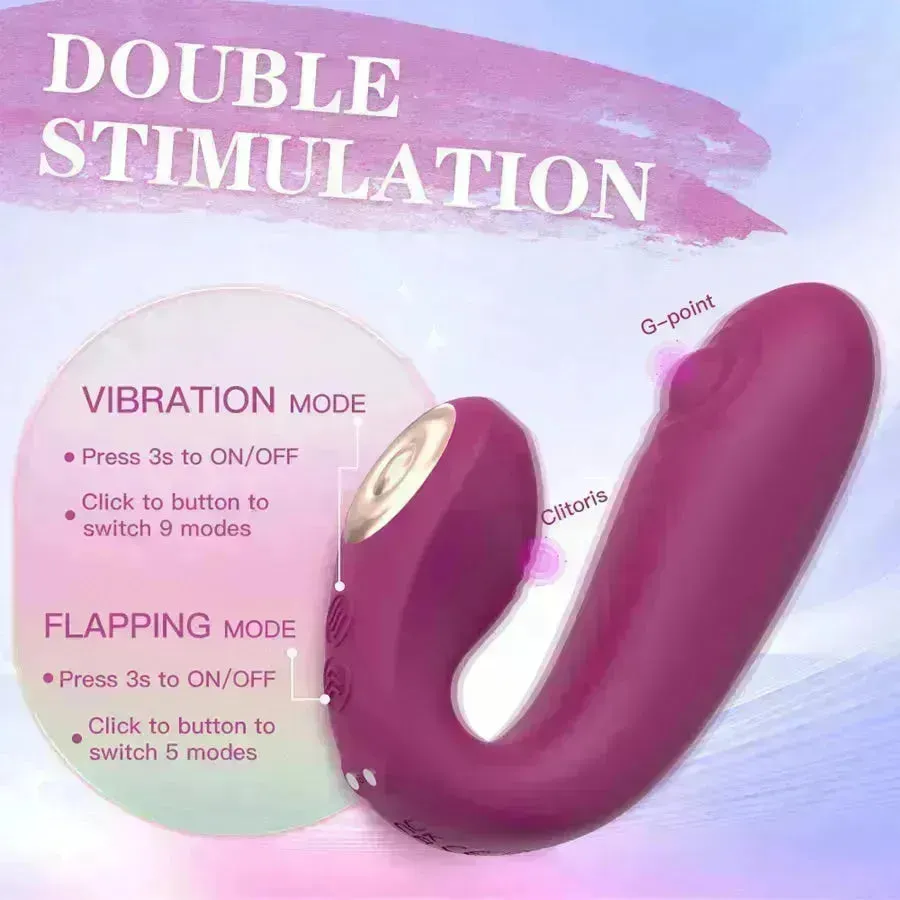 Remote Control Dual Pleasure Wearable Vibrator