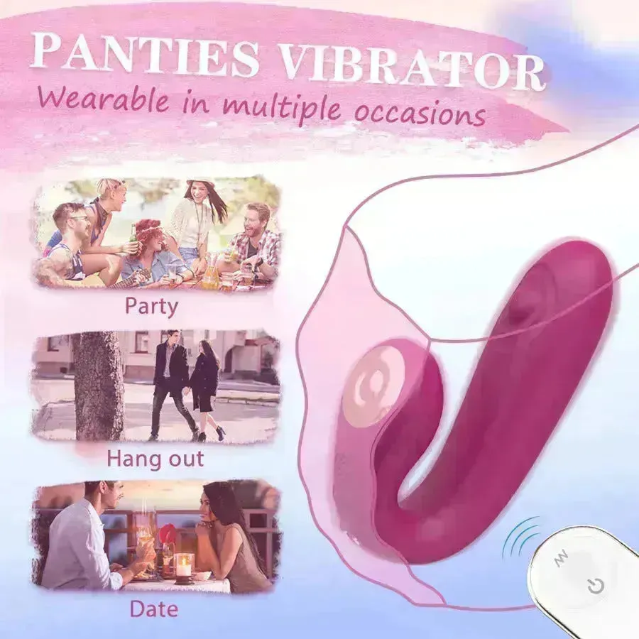 Remote Control Dual Pleasure Wearable Vibrator