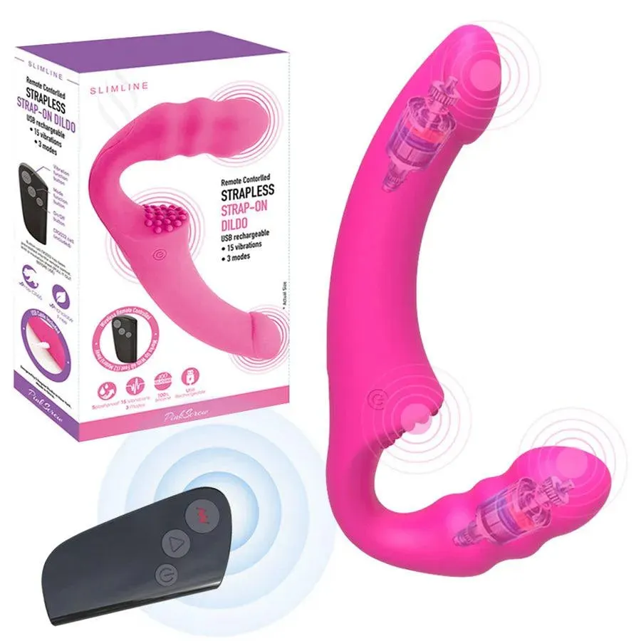 Remote Control Lesbian Harness Strap On Vibrator