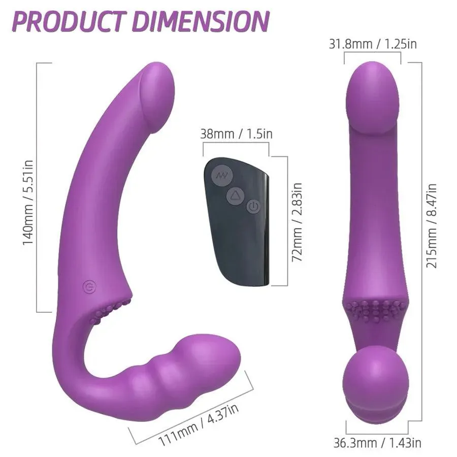Remote Control Lesbian Harness Strap On Vibrator