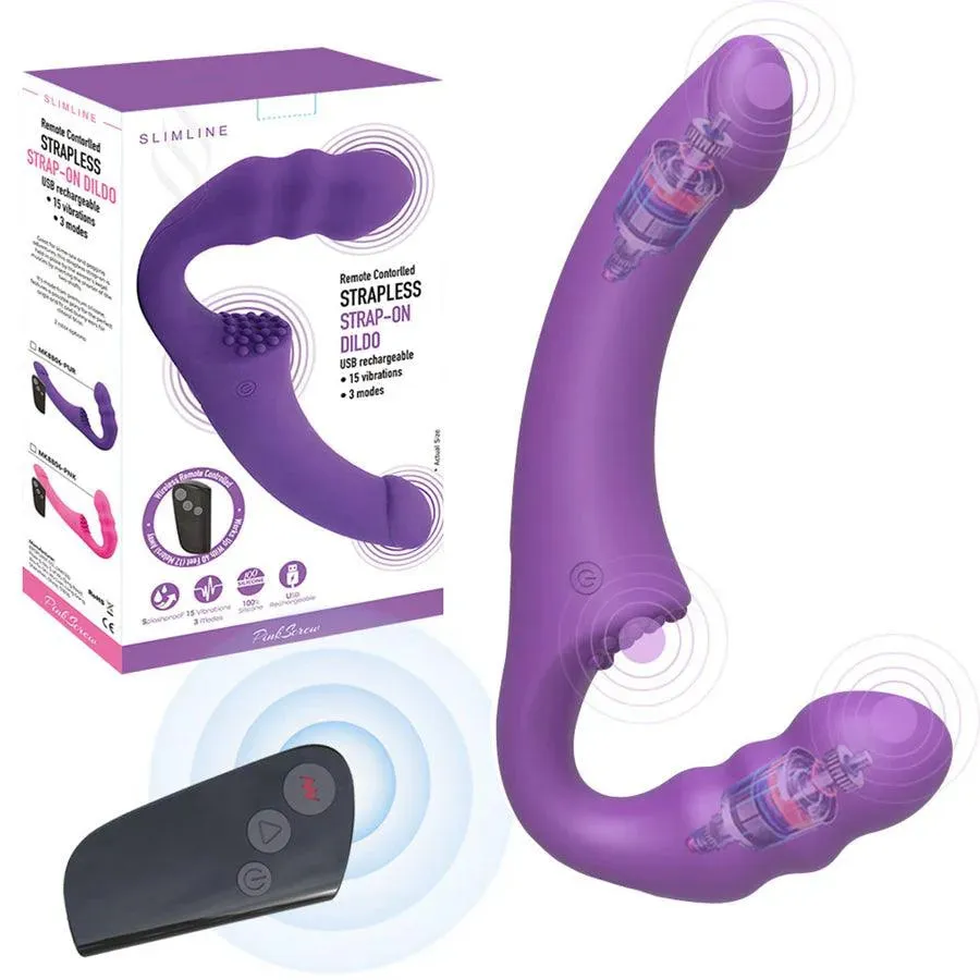Remote Control Lesbian Harness Strap On Vibrator