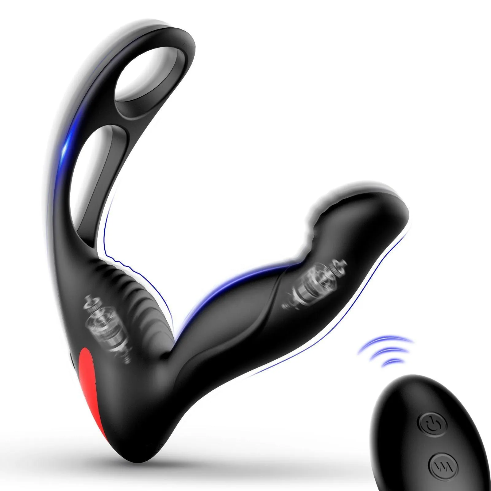 Remote Control Male Prostate Massager Vibe Anal Plug With Penis Ring