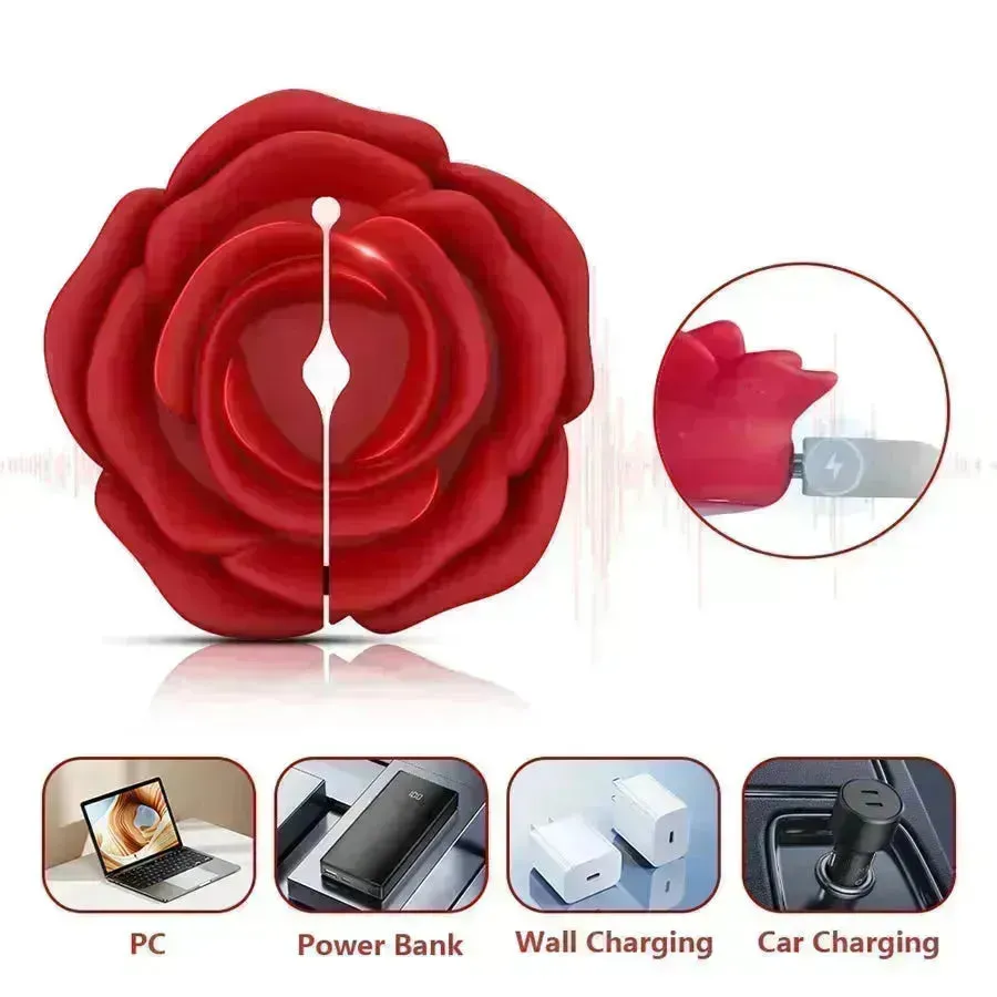 Remote Control Rose Nipple Vibrator