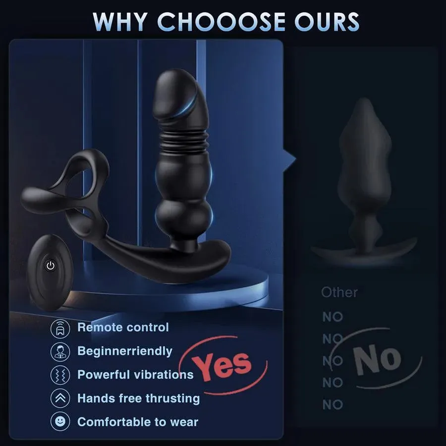 Remote Control Thrusting Anal Vibrator