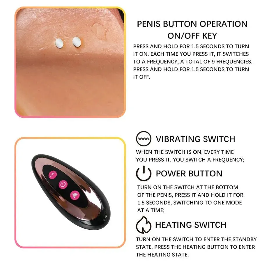 Remote Control Thrusting Strapon Dildo