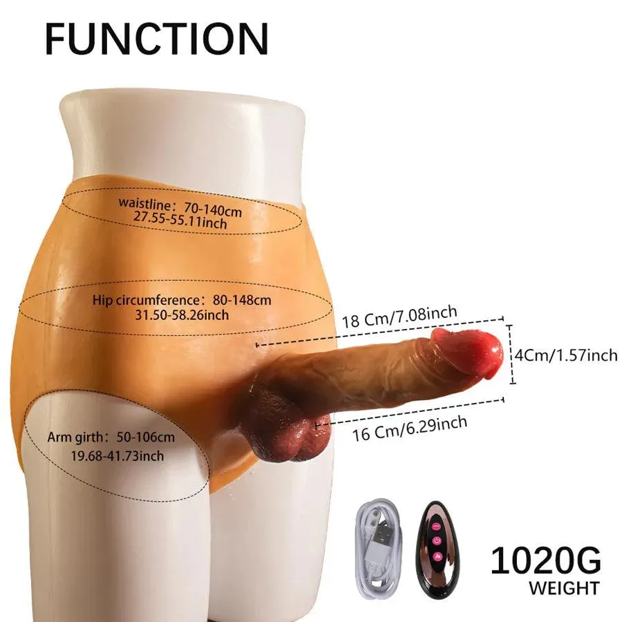 Remote Control Thrusting Strapon Dildo
