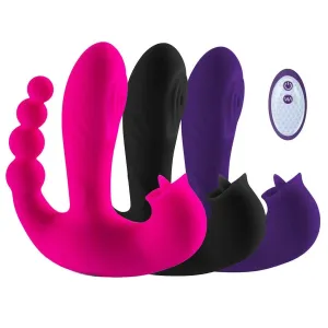 Remote Control Triple Flapping Wearable Vibrator