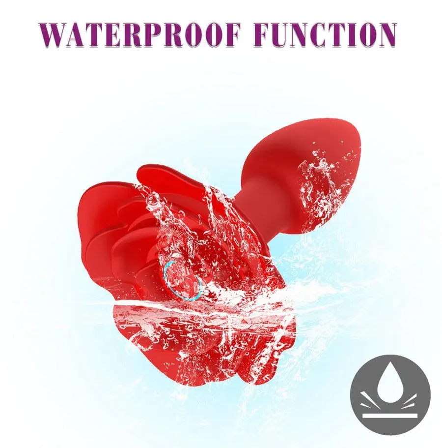 Remote Flower Vibrating Anal Butt Plug
