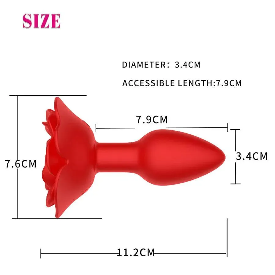Remote Flower Vibrating Anal Butt Plug