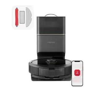 Roborock Q85Max  Robot Vacuum and Mop with Self-Emptying Obstacle Avoidance LiDAR Navigation 5500Pa Suction Power and App Control(Black)