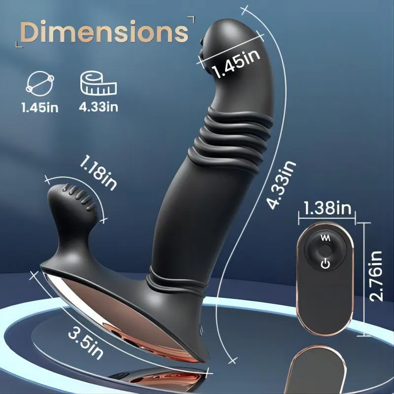 ROYAL Remote Controlled Vibrating Perineum Stimulator Thrusting Prostate Massager