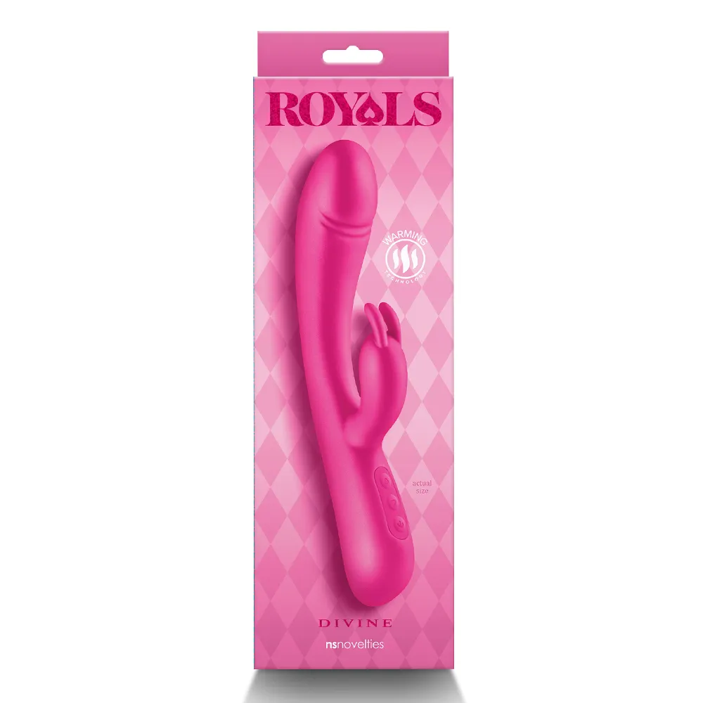 Royals Divine Warming Metallic Silicone Rabbit Vibrator