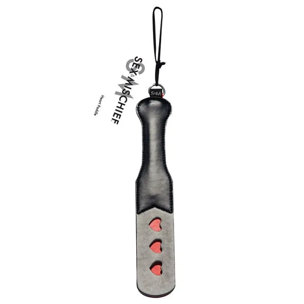 S&M - Sex and Mischief Heart Paddle BDSM (Black)