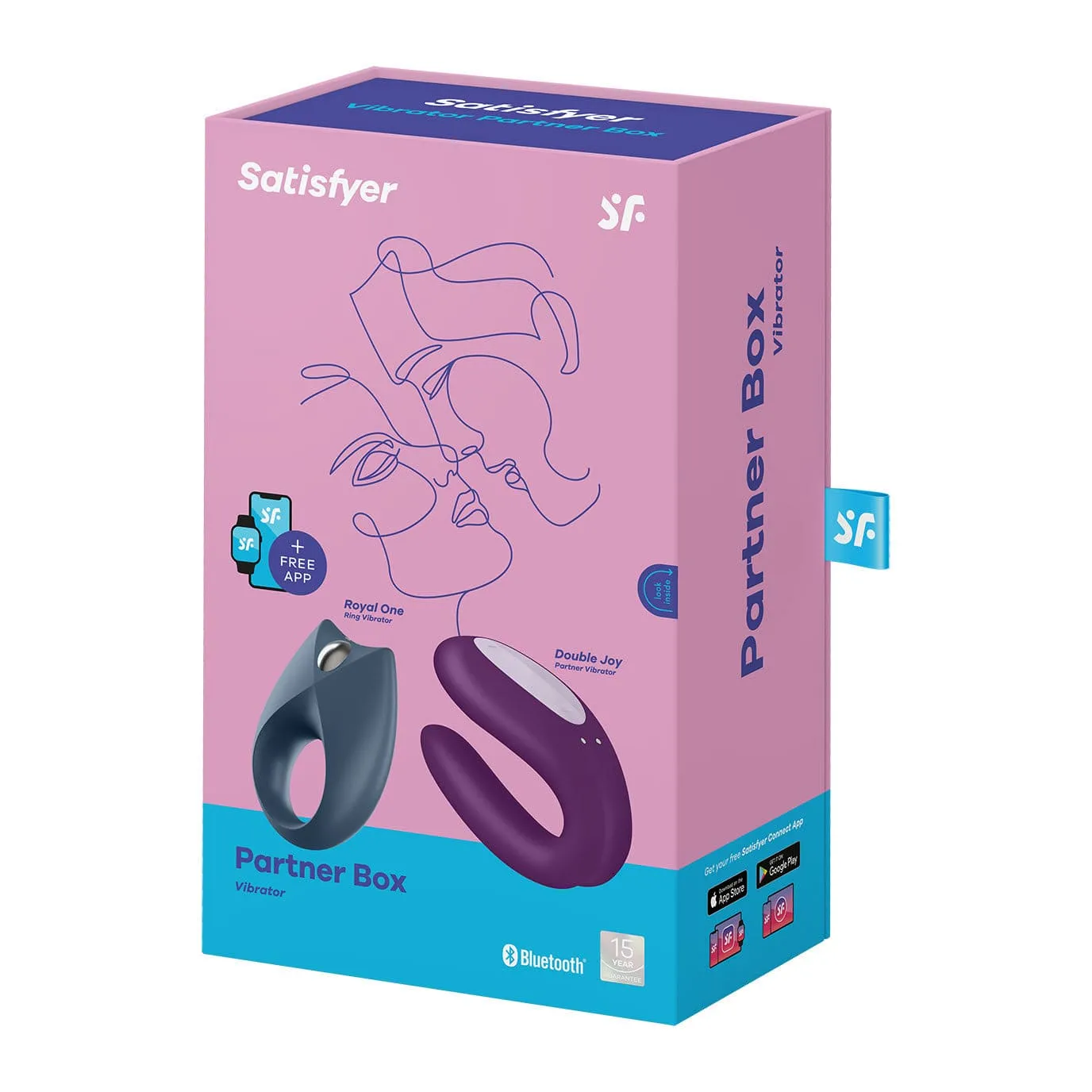 Satisfyer - Partner Box 2 App-Controlled Royal One and Double Joy Couple Set (Multi Colour)