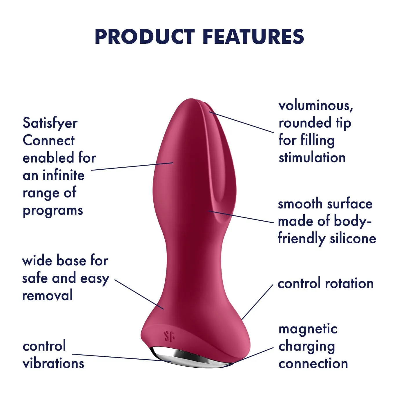 Satisfyer - Rotator Plug 2  App-Controlled Anal Plug Vibrator (Red)