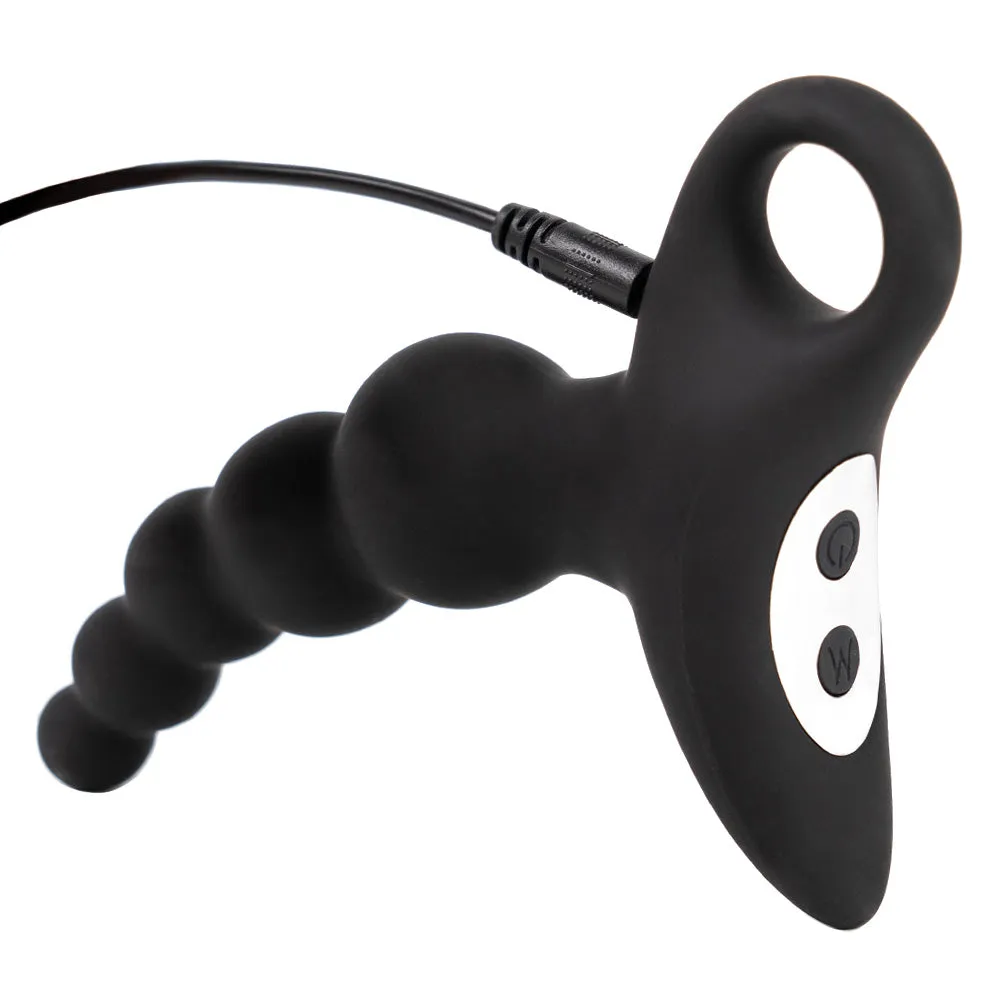Sexyland Sabre Vibrating Silicone Anal Beads Probe With Handle