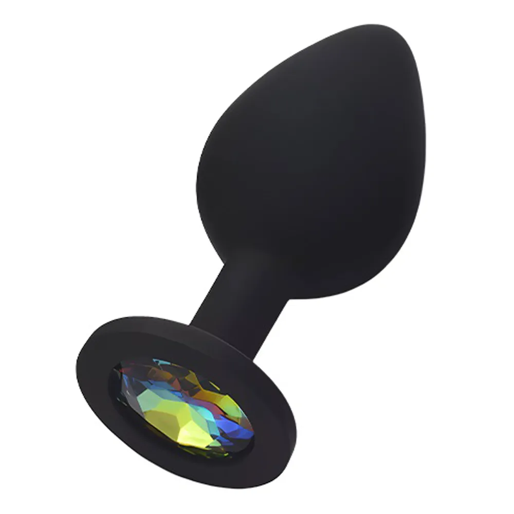 Sexyland Sparkle Silicone Butt Plug With Gem - Medium