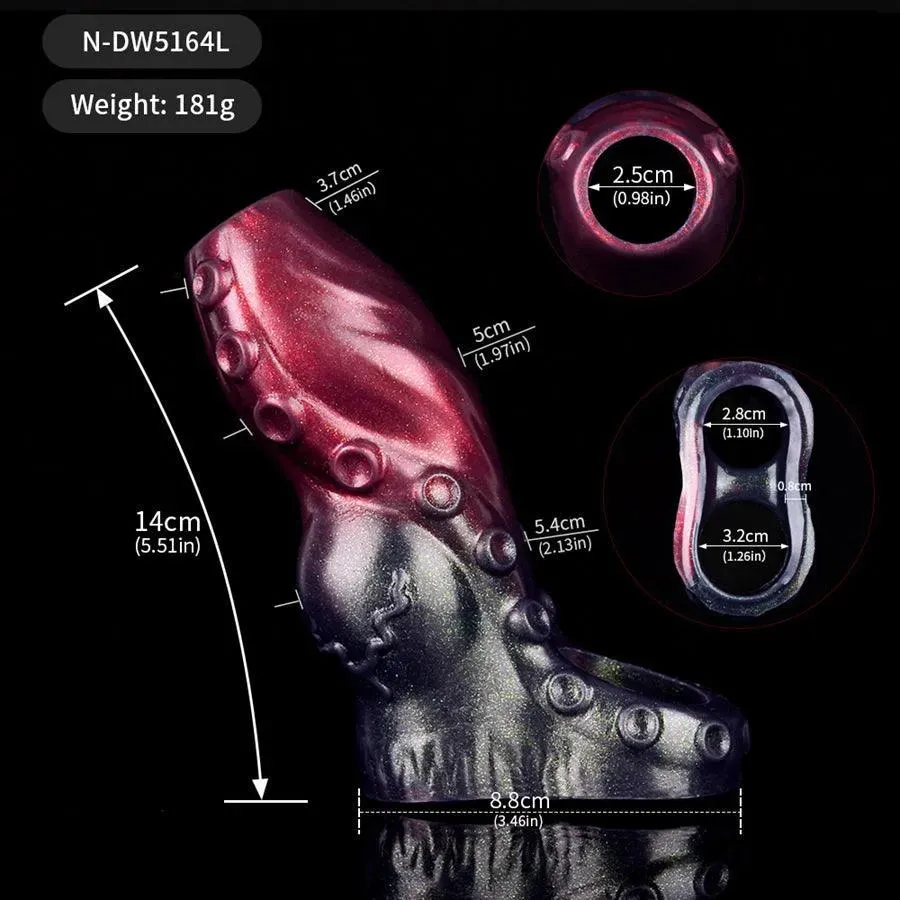 Silicone Cock Girth Extension Sleeve Toy for Men