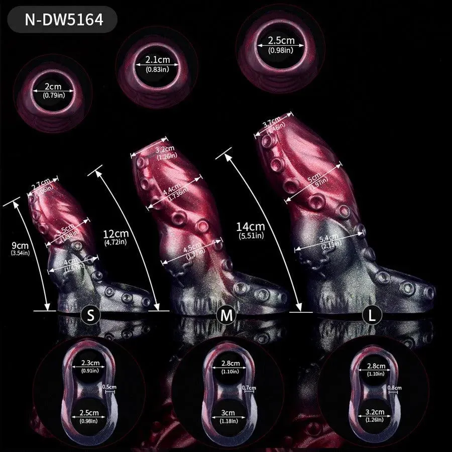 Silicone Cock Girth Extension Sleeve Toy for Men