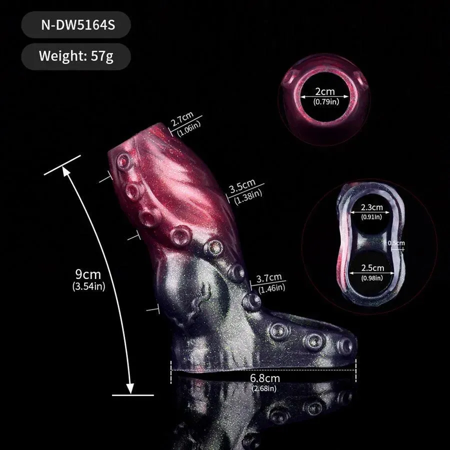 Silicone Cock Girth Extension Sleeve Toy for Men