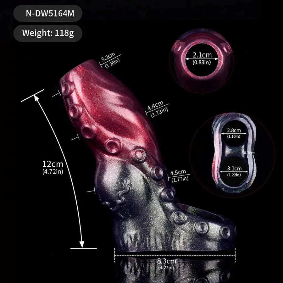 Silicone Cock Girth Extension Sleeve Toy for Men