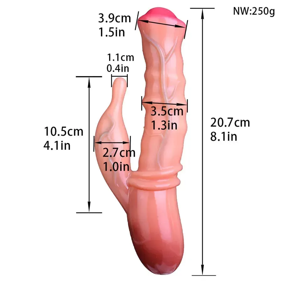 Silicone Vibrating Horse Rabbit Dildo