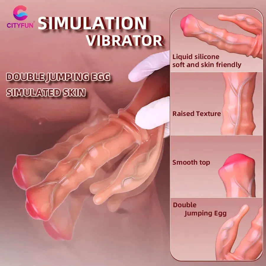 Silicone Vibrating Horse Rabbit Dildo