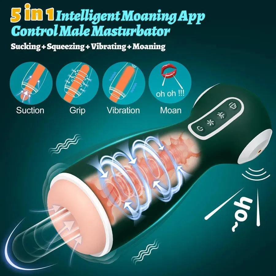 Smart APP Controlled Sucking Male Masturbator