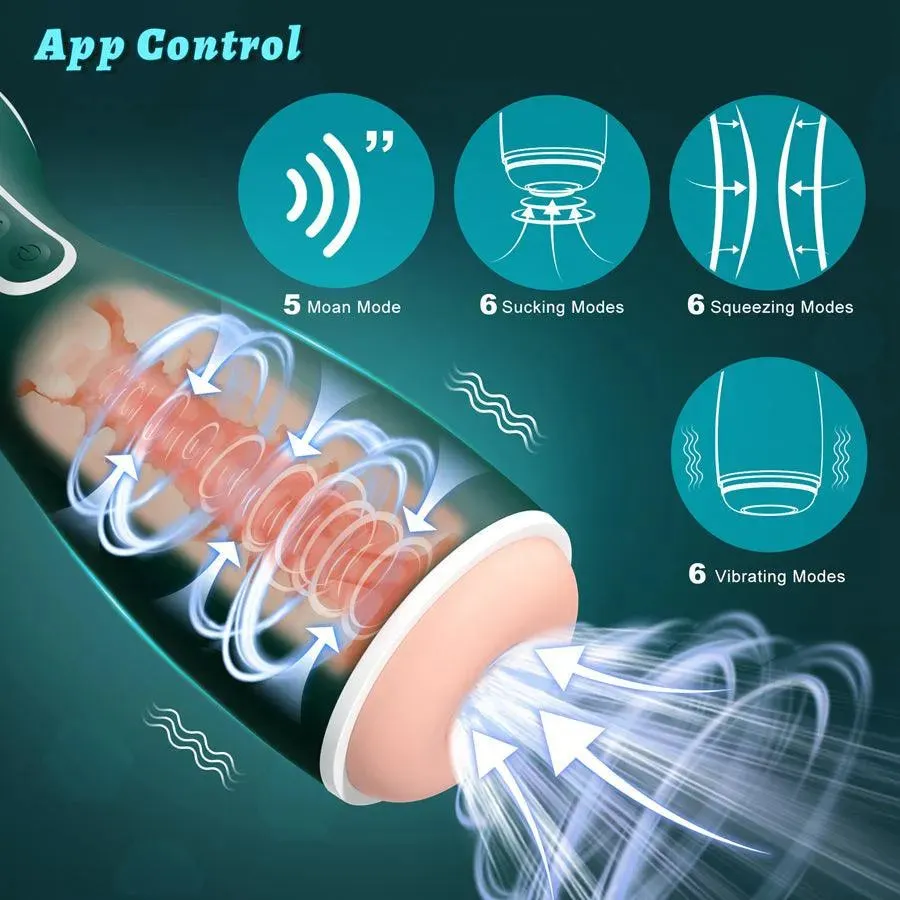 Smart APP Controlled Sucking Male Masturbator