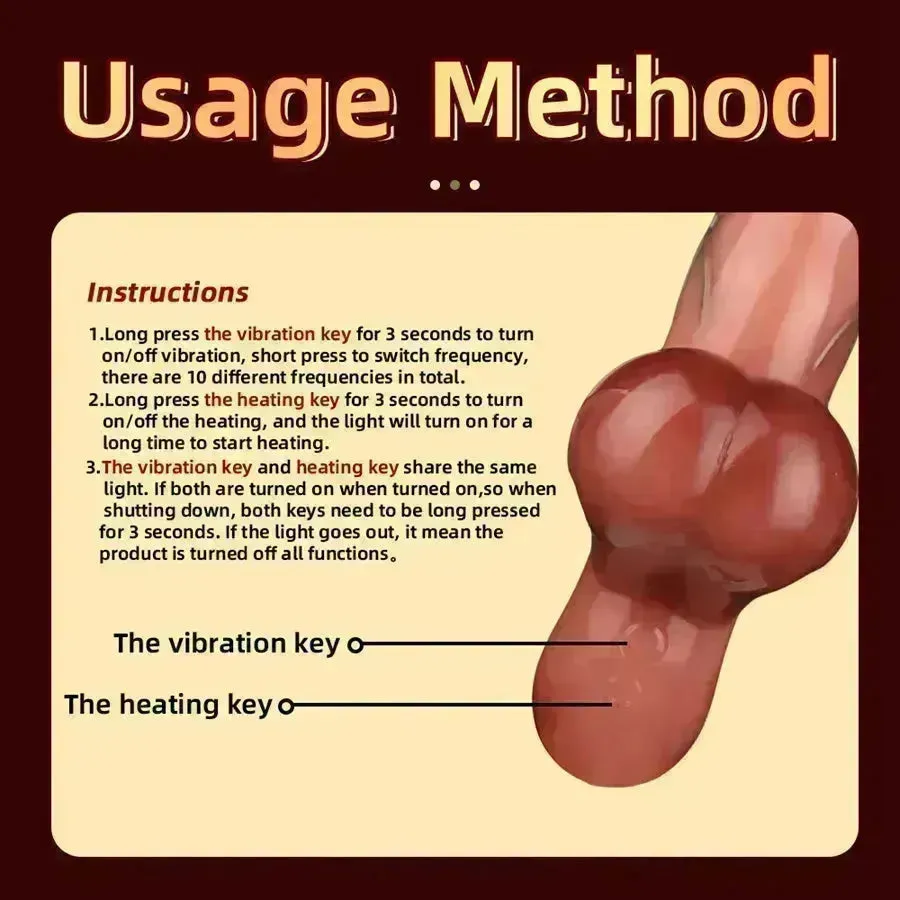 Smart Heating Realistic Dildo Vibrator