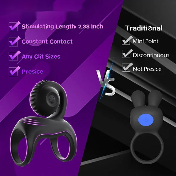 Snail Vibrating Penis Ring with Clitoral Stimulator Couple Sex Toy