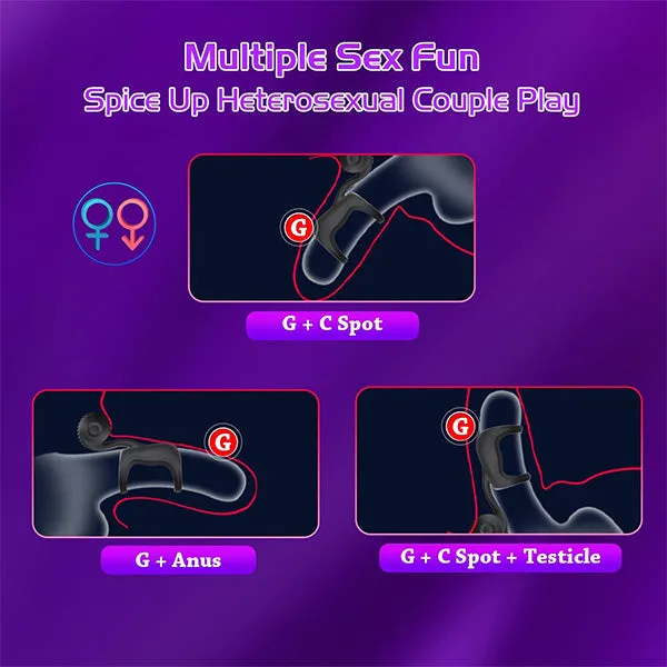 Snail Vibrating Penis Ring with Clitoral Stimulator Couple Sex Toy