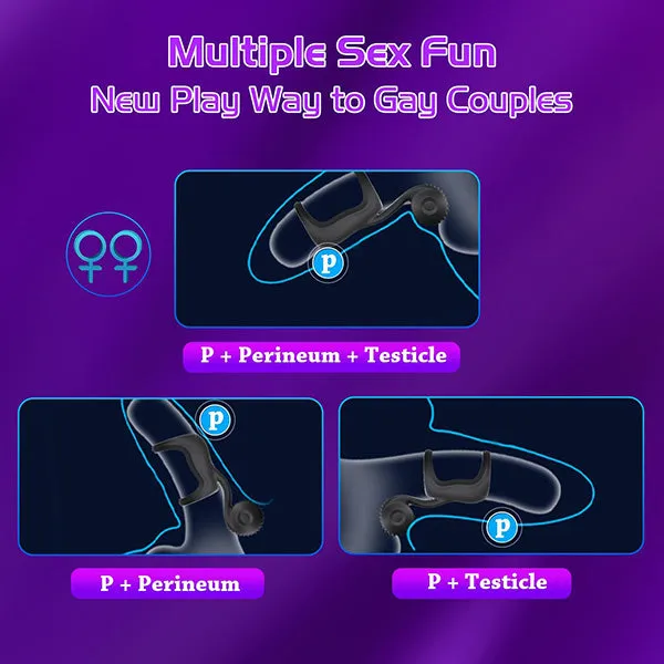 Snail Vibrating Penis Ring with Clitoral Stimulator Couple Sex Toy