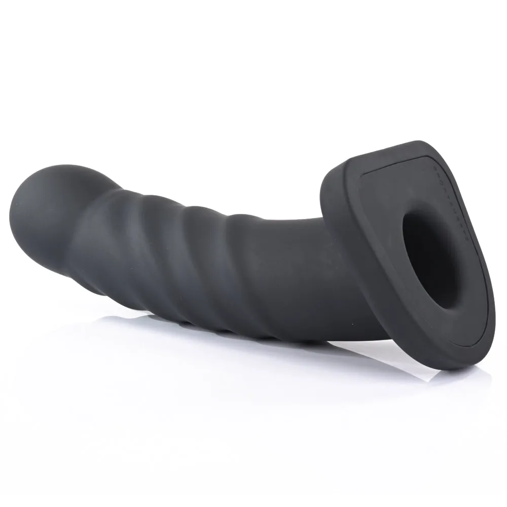 Sportsheets Banx 8" Ribbed Hollow Silicone Sheath Dildo