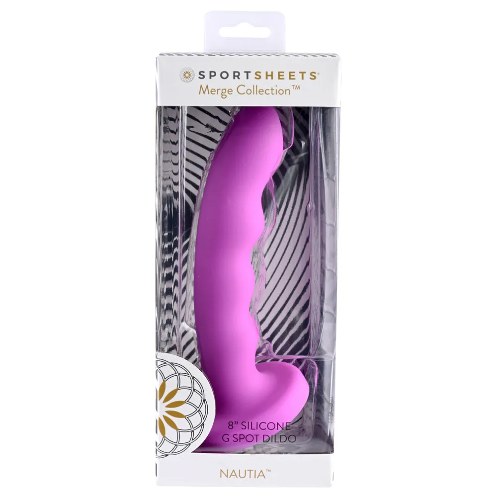 Sportsheets Nautia Solid Silicone 8" Ribbed G-Spot Dildo