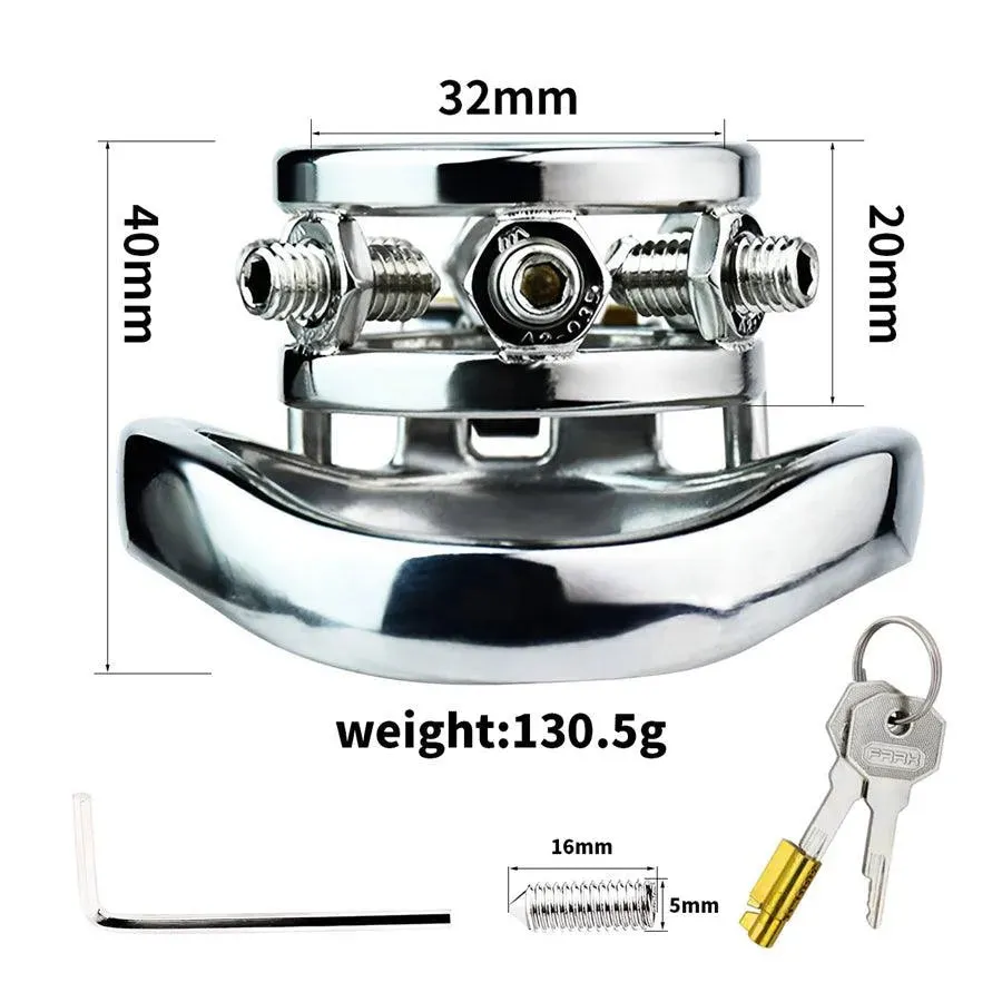 Steel Male Chastity Cage Belt BDSM Toy