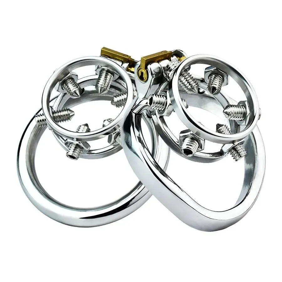 Steel Male Chastity Cage Belt BDSM Toy