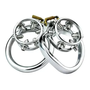 Steel Male Chastity Cage Belt BDSM Toy