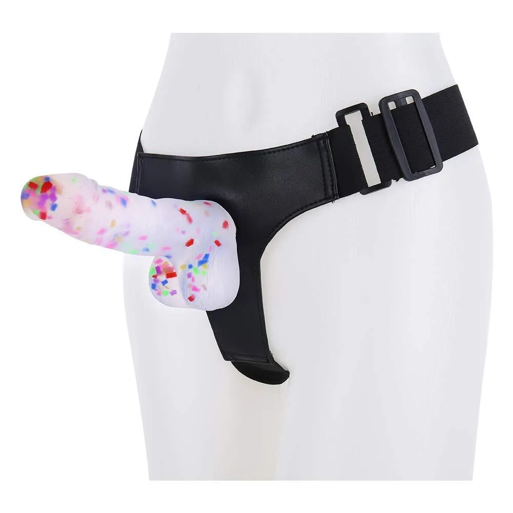 Strap-on Silicone Dildo with Adjustable Harness