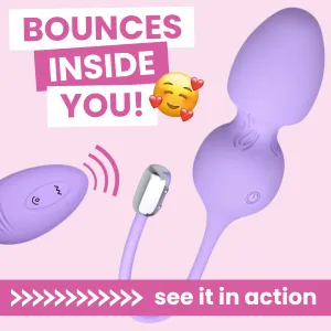 The Menina - Bouncing and Rolling Silicone Vibrating Kegel Exerciser with Remote