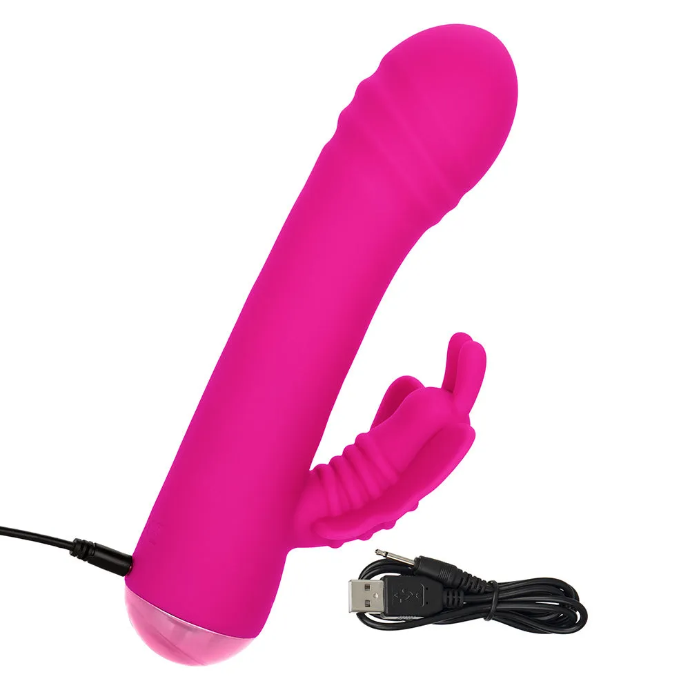 Thicc Chubby Rotating Butterfly Liquid Silicone Rabbit Vibrator