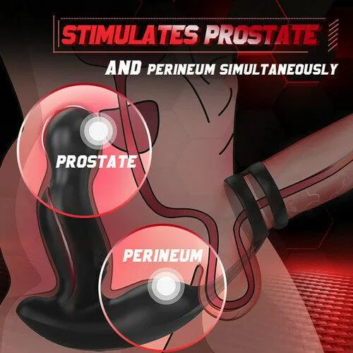 U-SINER 3-IN-1 Prostate Massager With 11 Vibrations & Dual Penis Ring