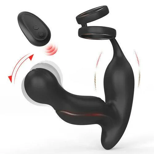 U-SINER 3-IN-1 Prostate Massager With 11 Vibrations & Dual Penis Ring