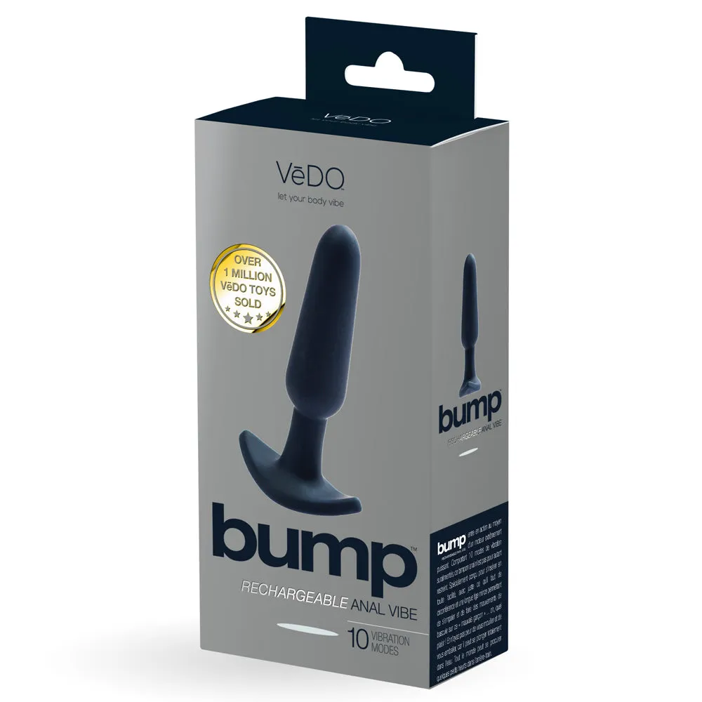 Vedo Bump Rechargeable Vibrating Anal Plug With Rocking Base