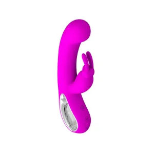 Vibrator - Rabbit Style Silicone Rechargeable Web Rabbit style