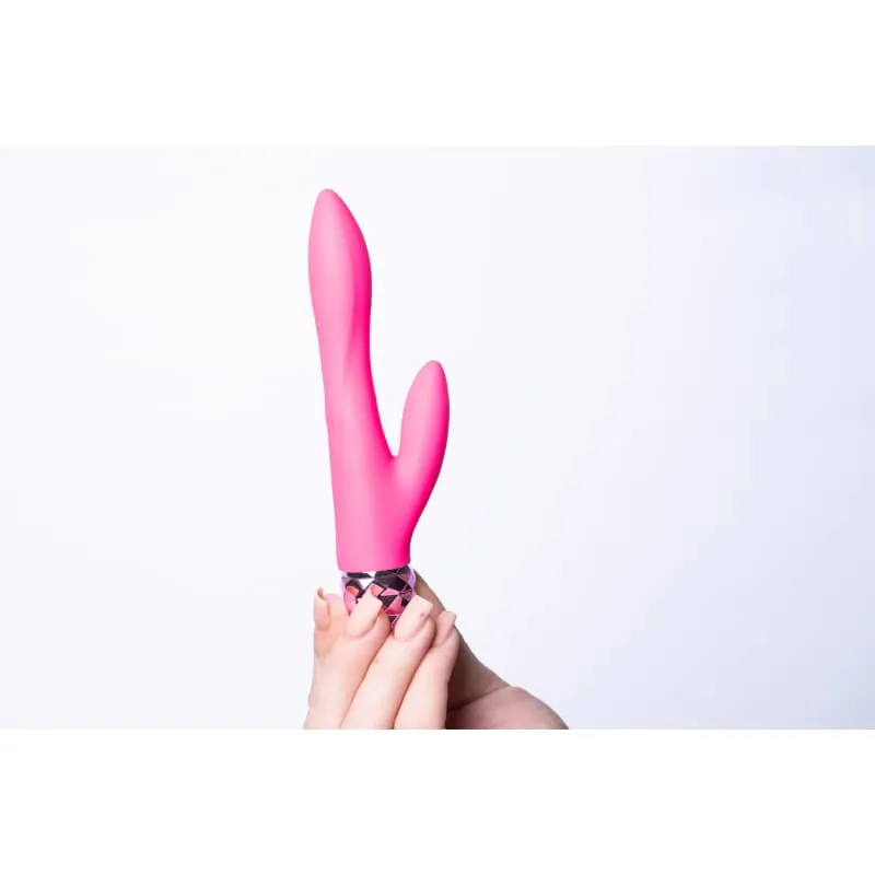 Victoria Crystal Gem Dual Vibrator - Pink