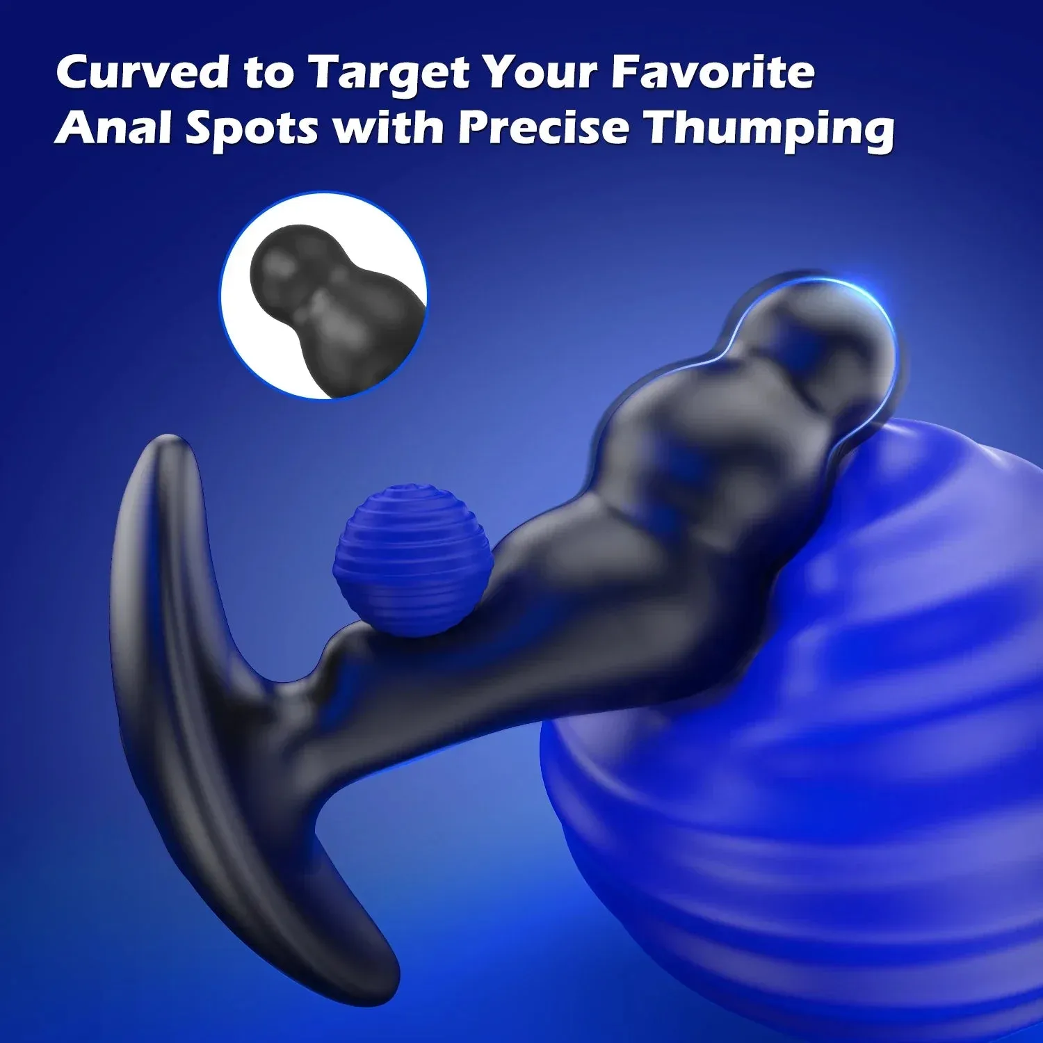 Waterproof Anal Plug Vibrator with Prostate & G-Spot Stimulation for Men